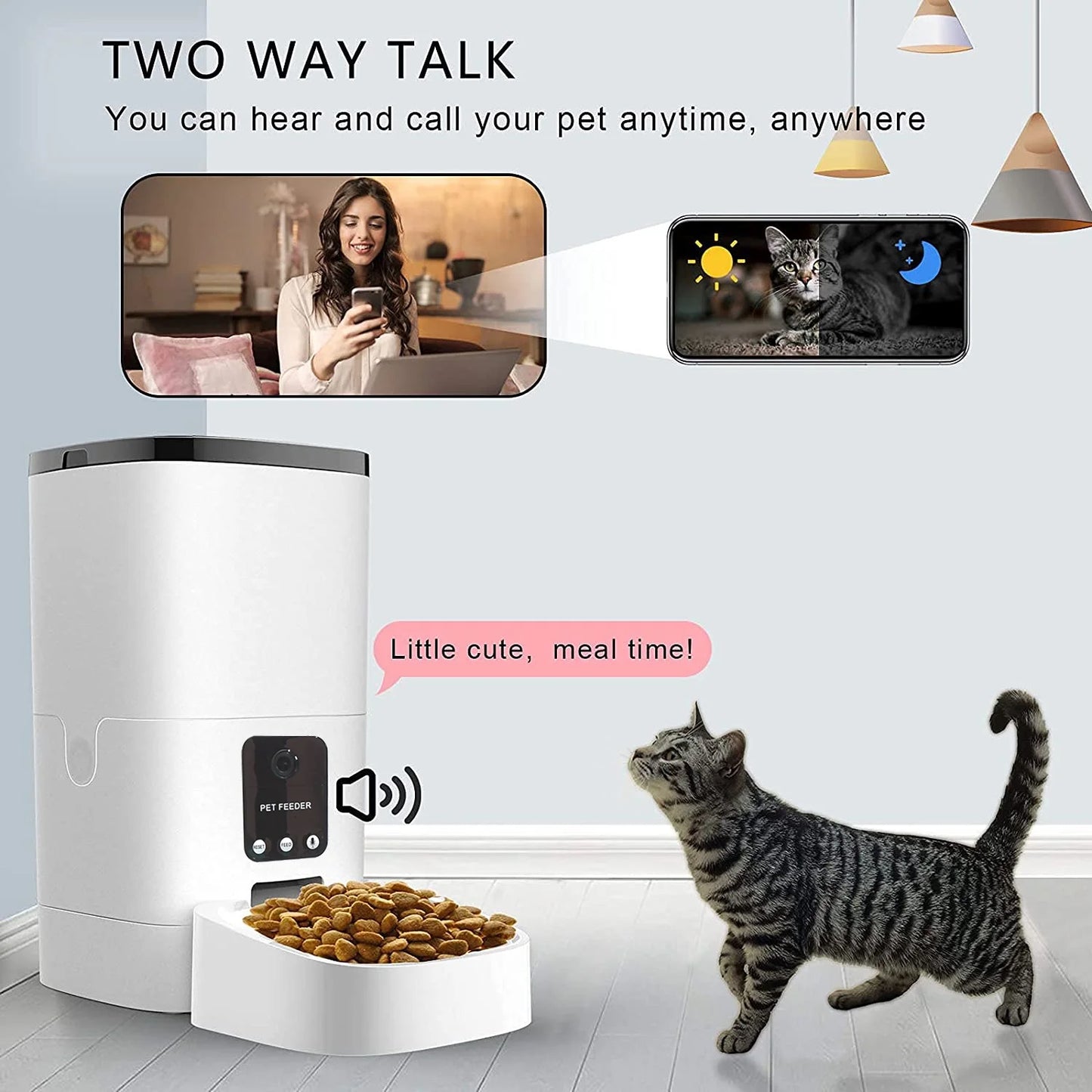 Smart Pet Feeder with 1080P Camera