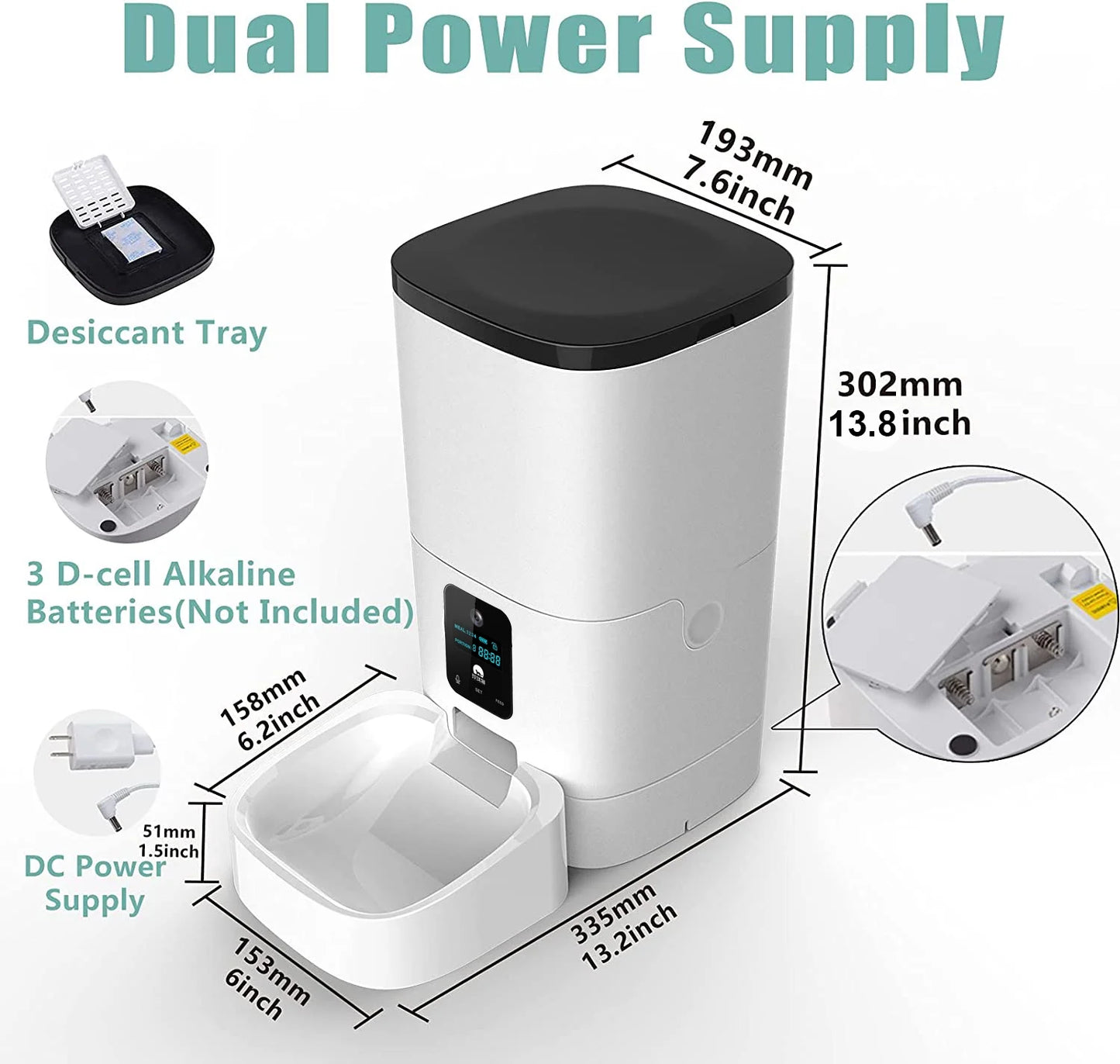 Smart Pet Feeder with 1080P Camera