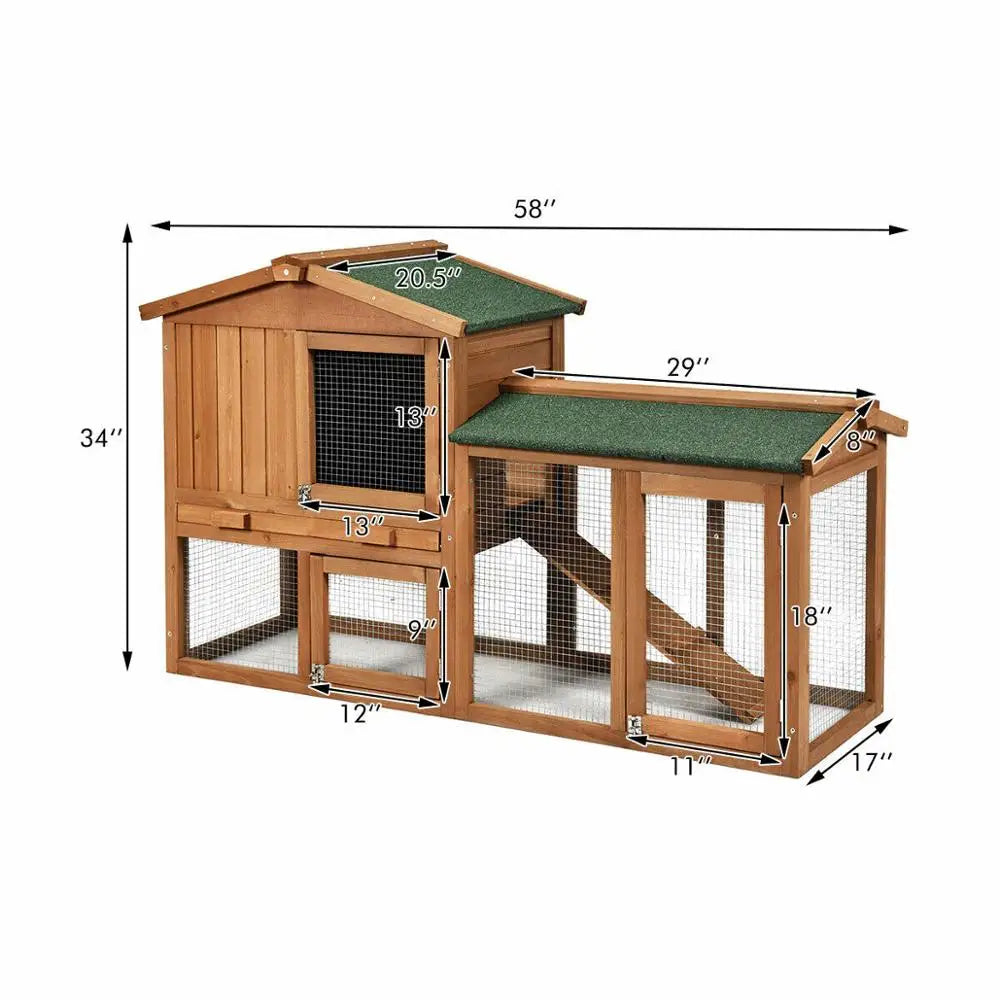 Wooden Rabbit Hutch 