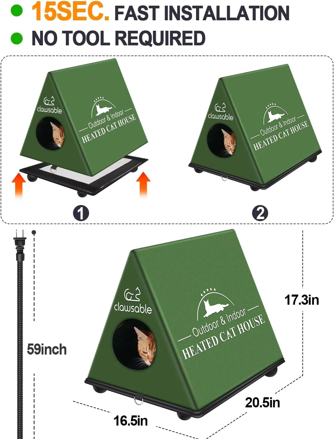 Heated Cat House 